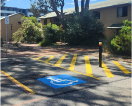 ACROD parking bay on campus.