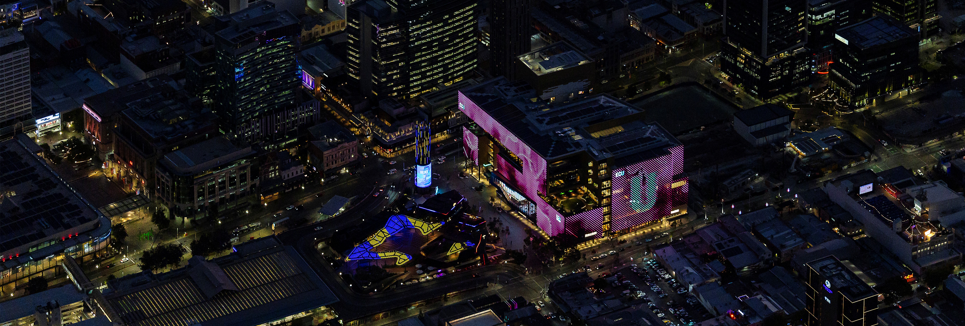 Aerial image of ECU City in Perth CBD