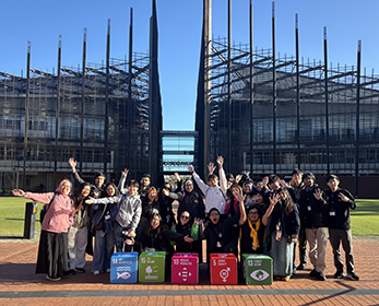 Students posing for a group shot at ECU Joondalup
