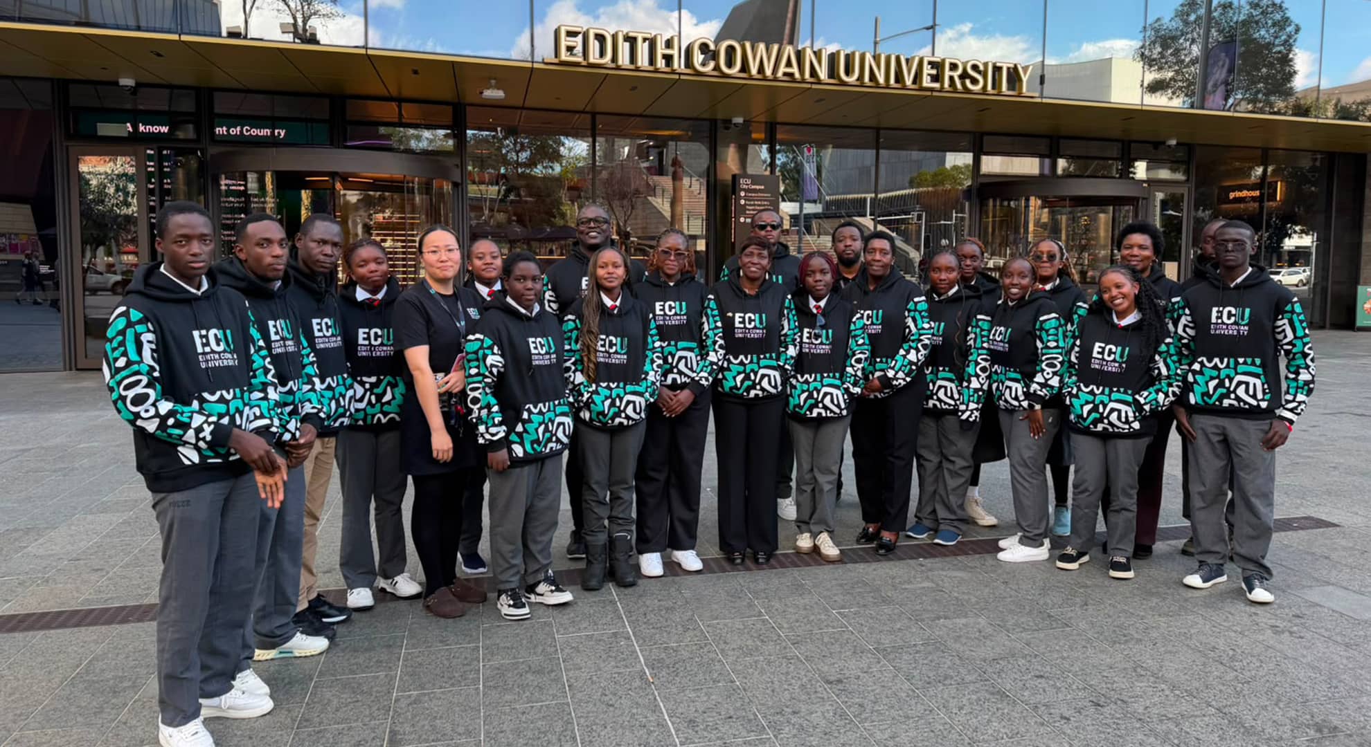 African Schools Network team outside ECU City Campus