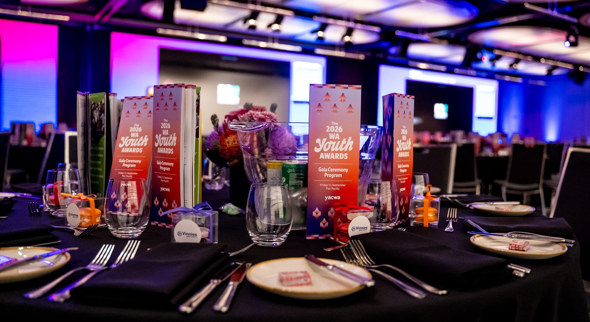 A table at the 2026 WA Youth Awards. Image credit: Tashi Hall