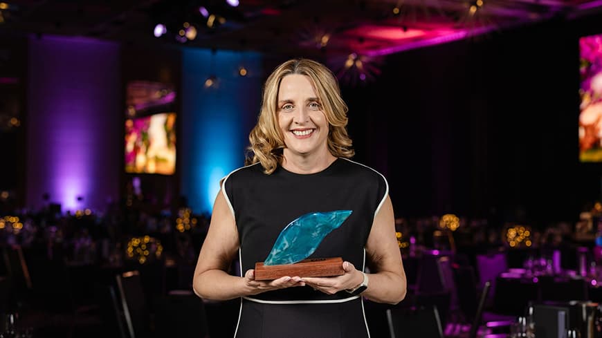 2026 Distinguished Alumni Award winner Professor Tanya Buchanan. Image credit: Kylie Plunkett.
