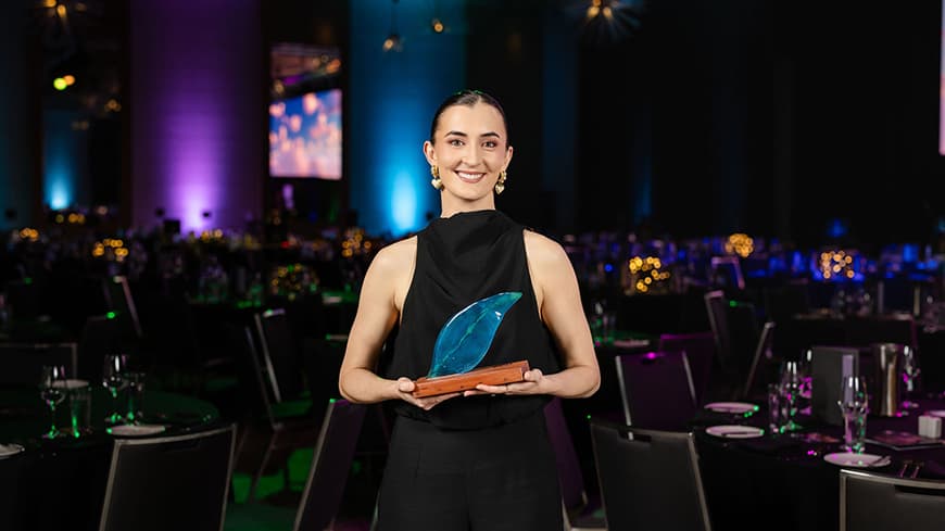 2026 RAC Young Alumni Award winner Nicolette Beard. Image credit: Kylie Plunkett.
