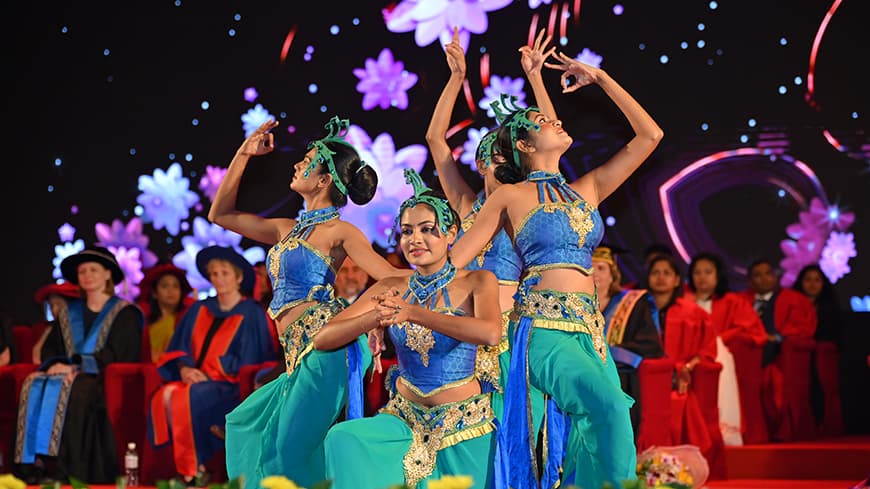 Dancers in blue