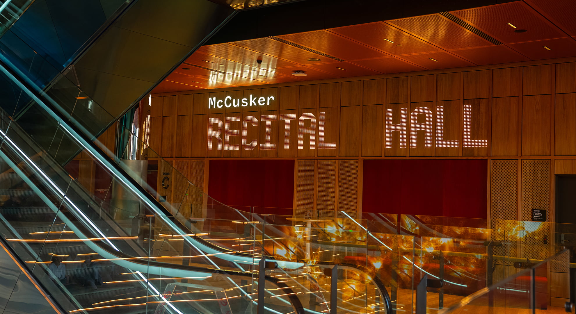 Interior shot of ECU City, showing the McCusker Recital Hall.