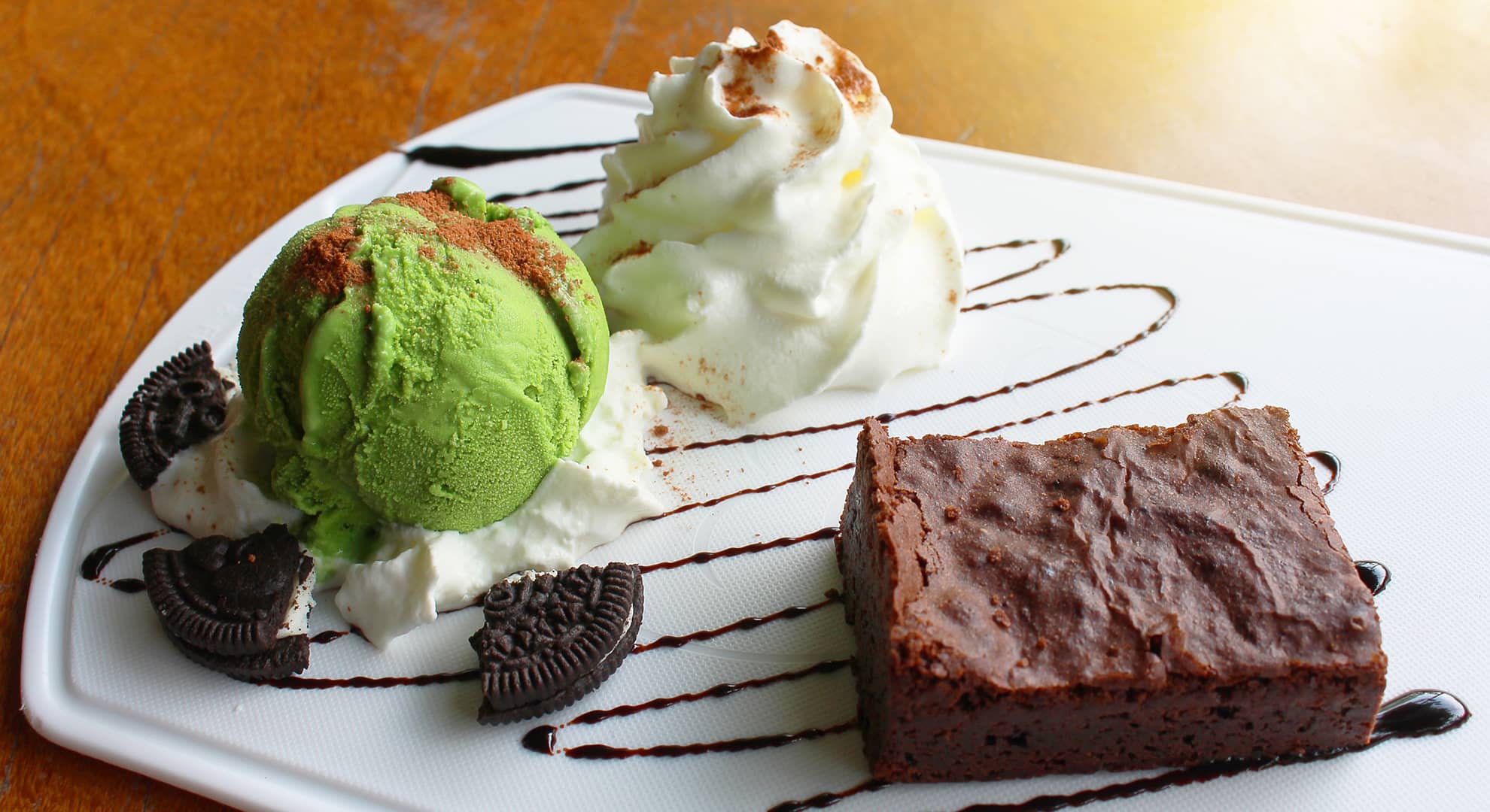 Brownies and ice cream