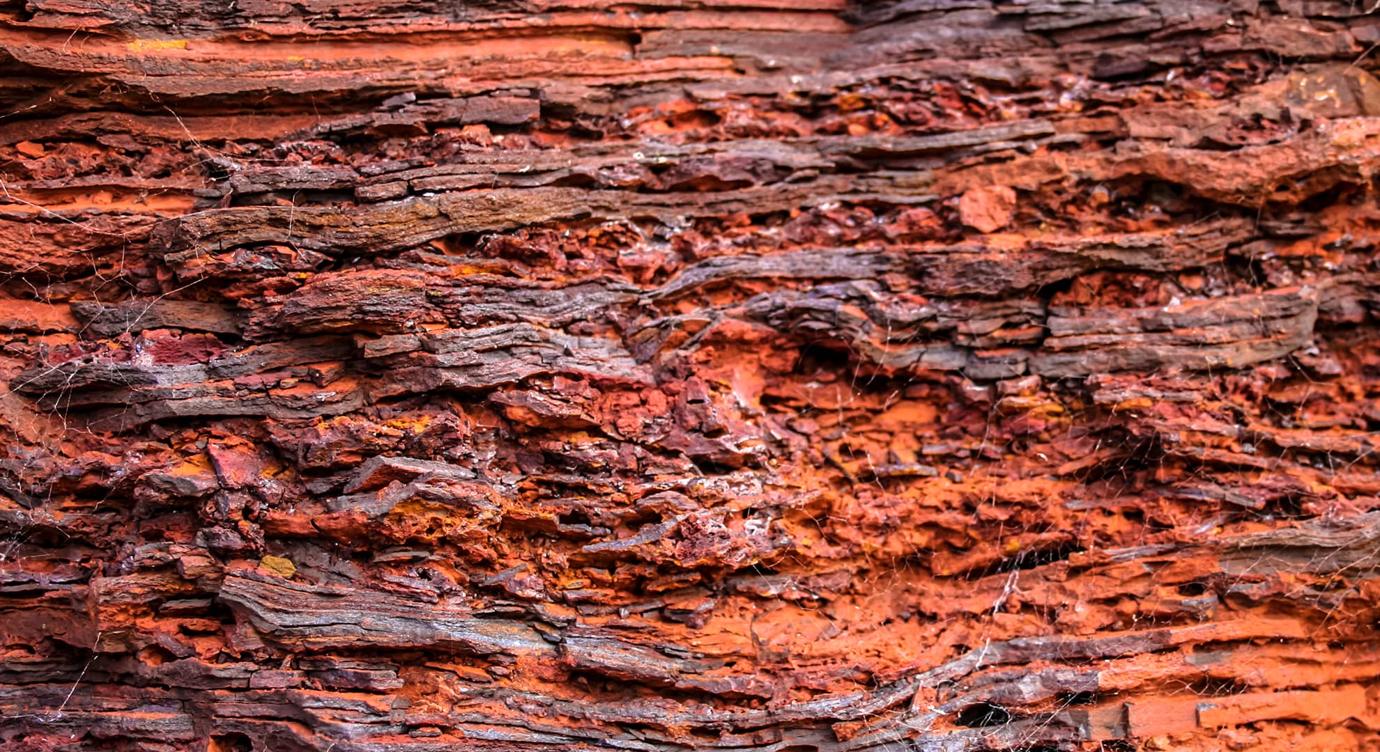 A close up of iron ore