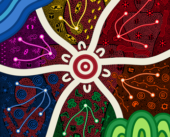 Children's University Aboriginal Artwork by Brad Vitale.