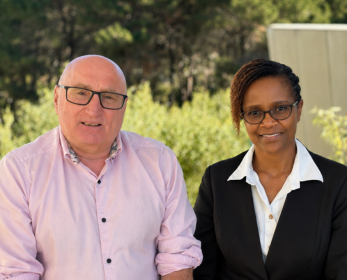 Image of Professor Martin Jones (left) and Associate Professor Irene Ngune (right)