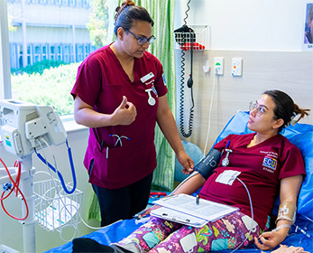 Registered Nurse students in a clinical setting
